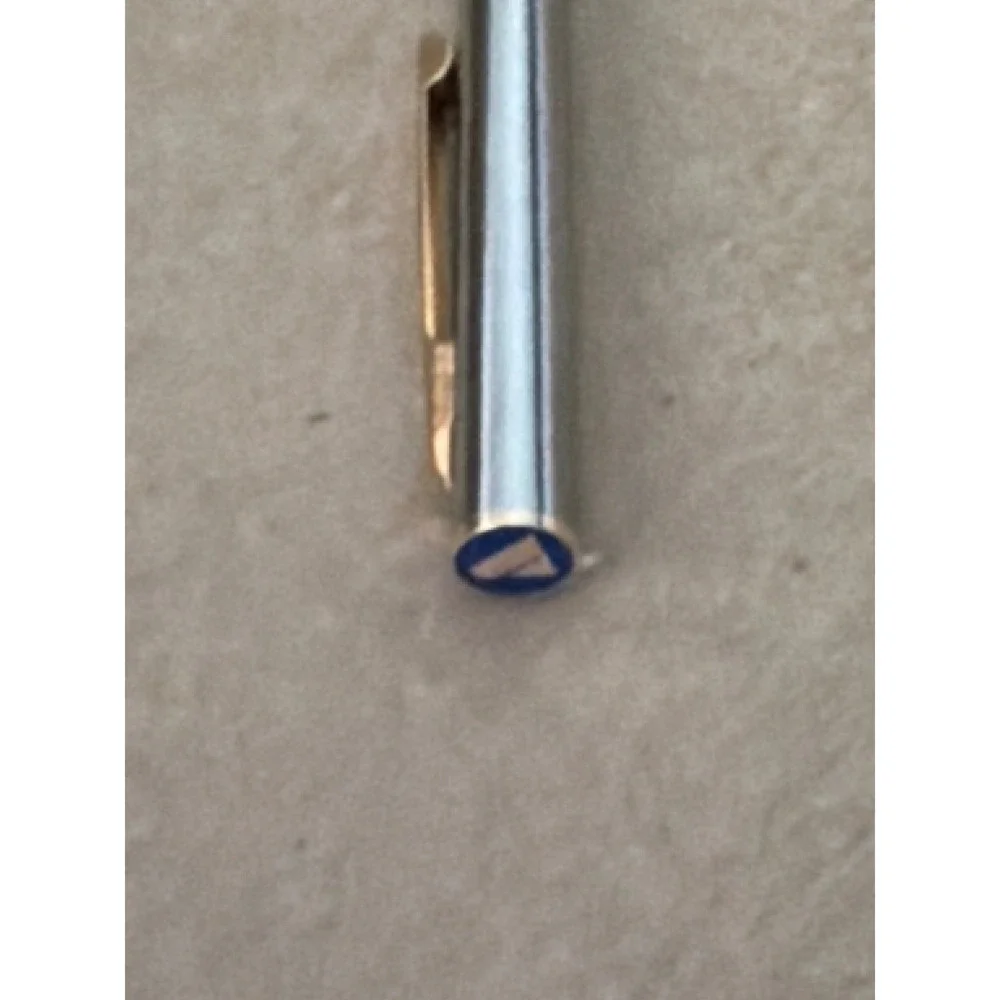 Anson Ballpoint Pen Silver Gold Two Tone Steel Vintage Writing‎ Tool Box Logo